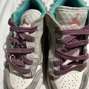 Nike Kids Sneakers Gray with Pink and White Accents